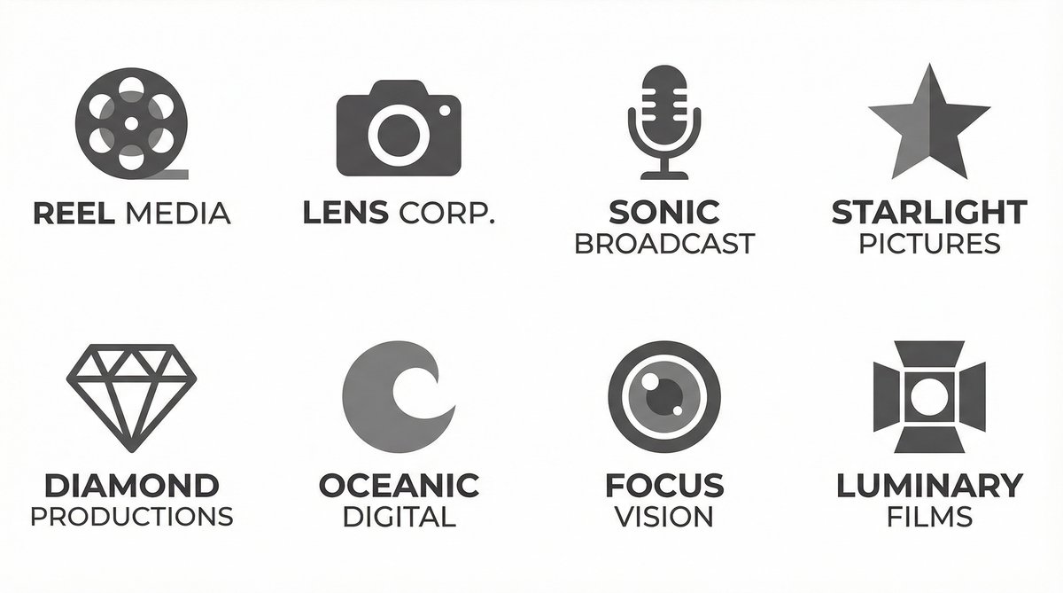 大象传媒合作影视品牌Logo墙